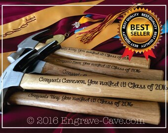 High school graduation gift, engraved hammer