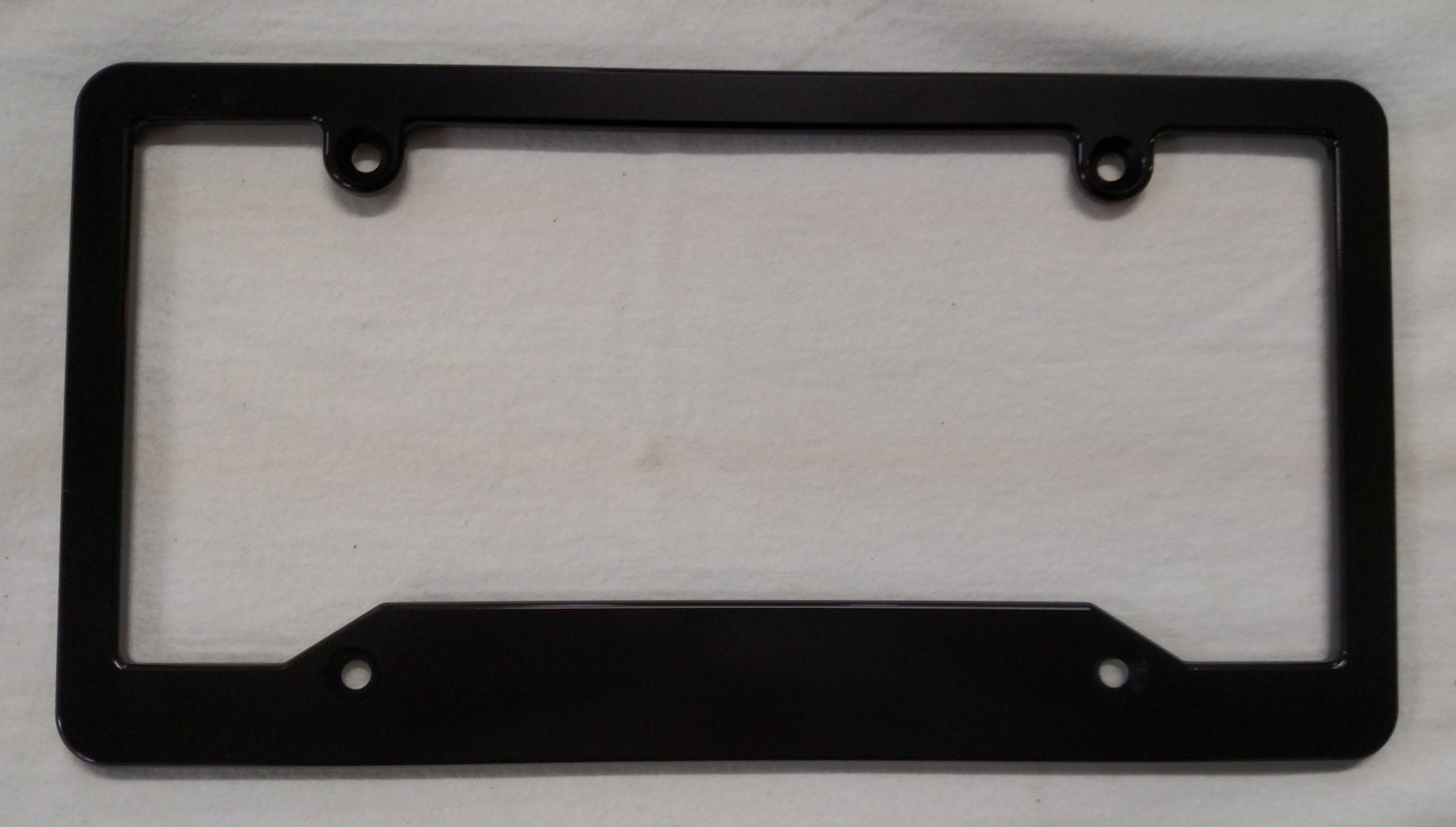 Blank Single Billet Aluminum License Plate Frame Black