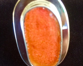 Dichroic Glass and Sterling Silver Ring
