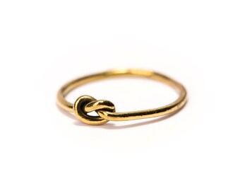 Knot ring Brass, Handmade, Simple Jewellery Simplistic Design, Infinity Ring, Friendship Ring, Gift Boxed + Gift Bag , Free UK Delivery