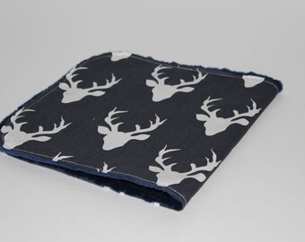 Minky Burp Cloth Buck - 3 color options