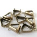 Bell Antiqued Brass Prong Rhinestone Setting Open 1 Ring 8mm set0142 (8)