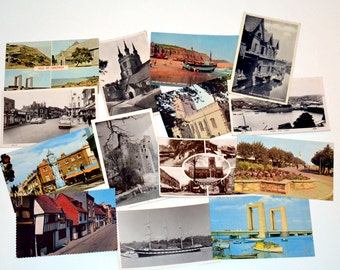 Vintage postcards from England in the 1960s