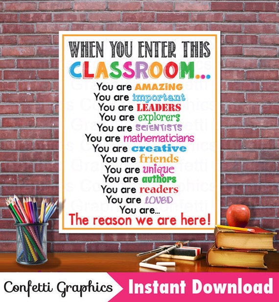 When You Enter This Classroom Rules Teacher Appreciation Sign
