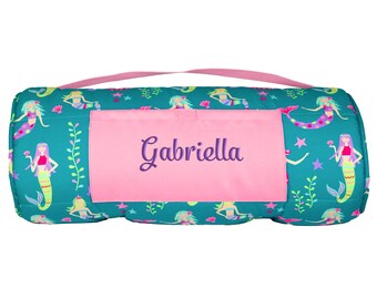 Mermaid Nap Mat Personalized Toddler Girl Daycare Preschool Monogrammed