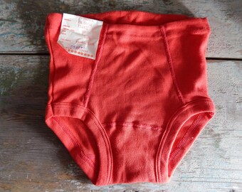 Soviet Vintage Kids Underwear Unisex Red Underpants Unused 100% Cotton Made in USSR era NOS