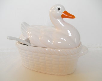 Duck Tureen Vintage Soup Porcelain Duck Head Home Decor