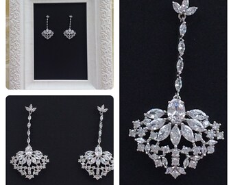Bridal Earrings, Wedding Earrings, Crystal Earrigs, Bridal Jewelry, Vintage Earrings, Victorian Earrings