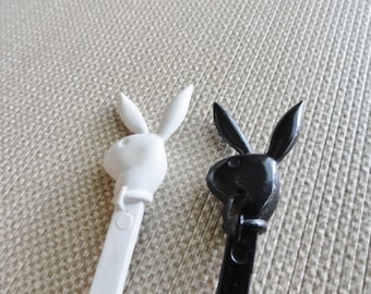 Playboy Club Bunny Swizzle Sticks black and white