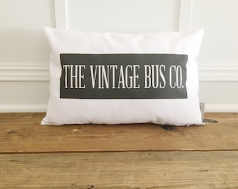 The Vintage Bus Co. Pillow Cover