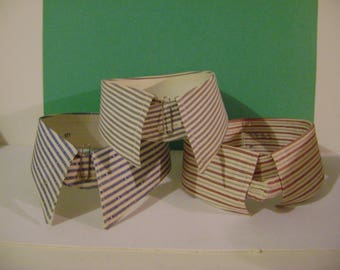 Vintage Stripped Stiff and Soft Mens' Collars