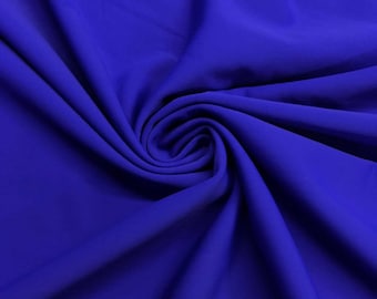 Royal Blue Lycra Matte Milliskin Nylon Spandex Fabric 4 Way Stretch 58" wide Sold By The Yard