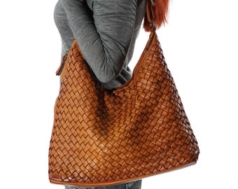 Crossbody Bag, Brown Bag For Women, Leather Cross Body, Brown Crossbody Bag, Brown Crossbody, Woven Bag, Messenger Bag Women, Brown Hobo Bag