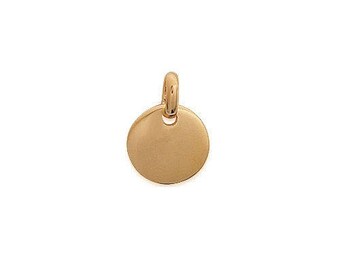 Pendant Medal 10 mm domed gold-plated