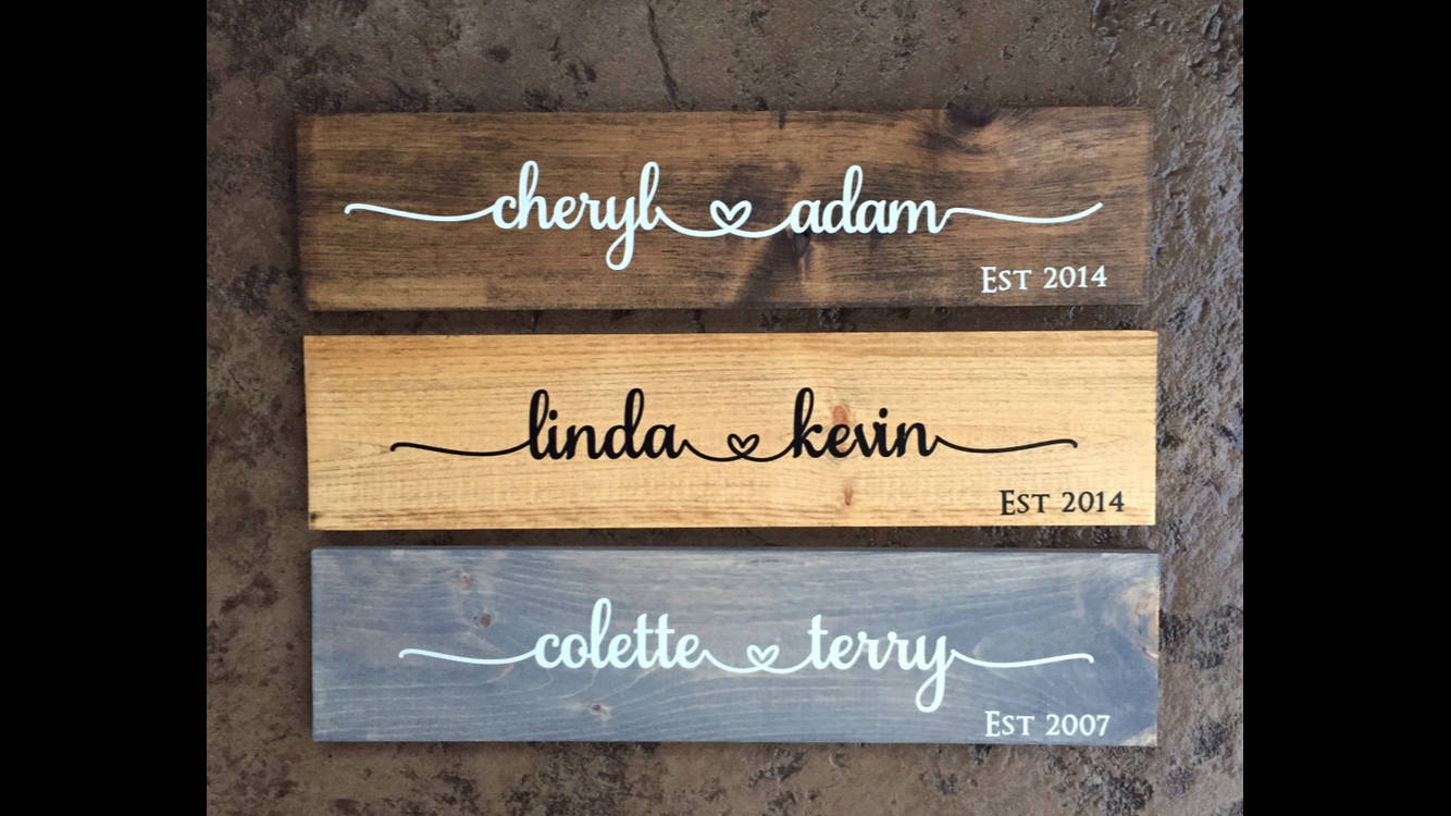 PERSONALIZED COUPLES SIGNCustom wedding giftName sign with
