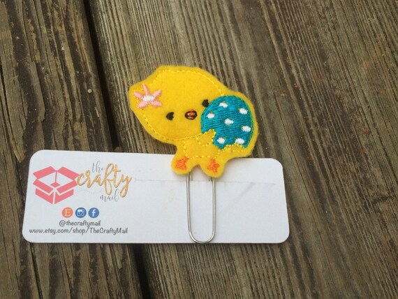 Chick Holding Egg Planner Clip/Planner Clip/Bookmark. Easter planner clip
