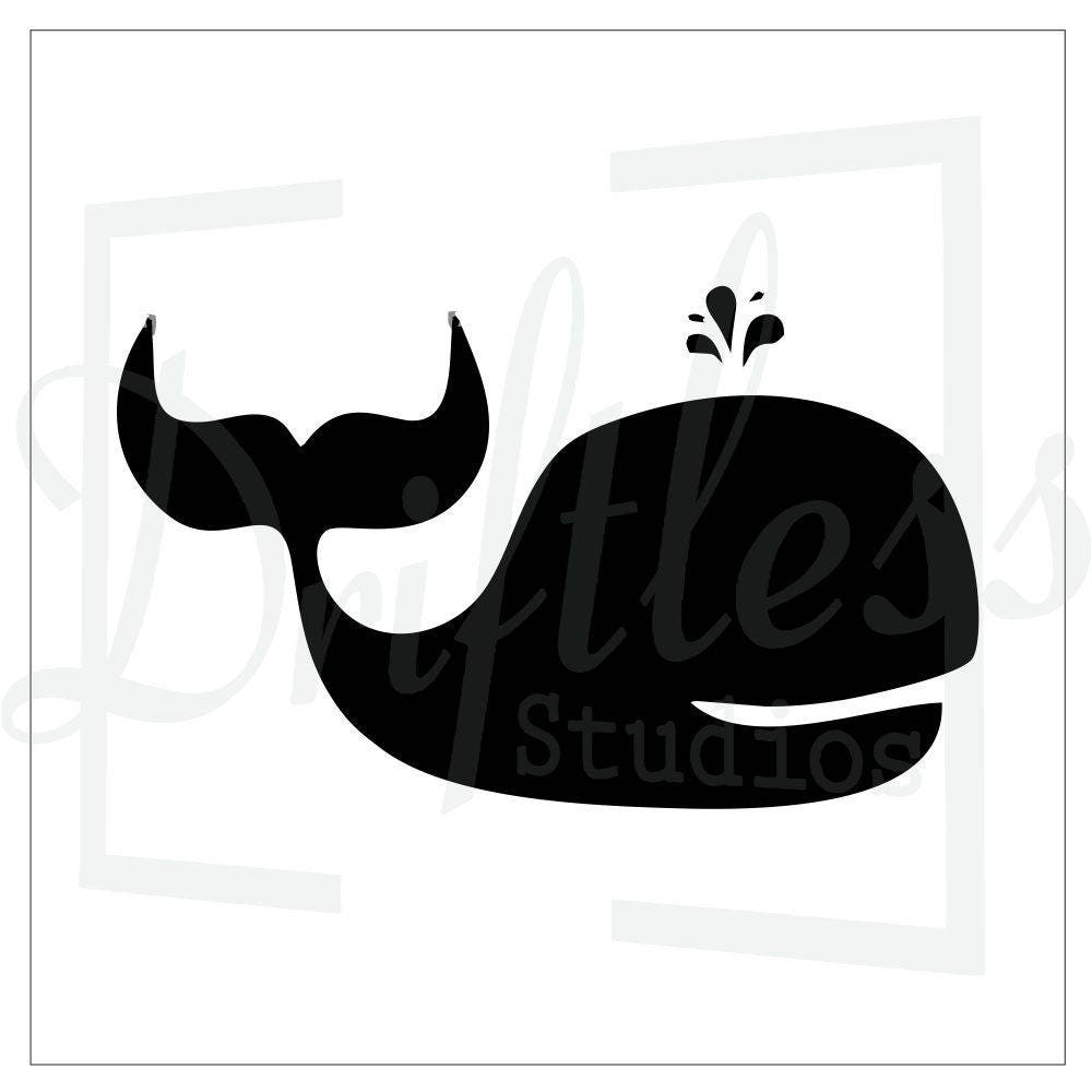 Whale Stencil Cute Whale Stencil Nautical Stencil Kids Room