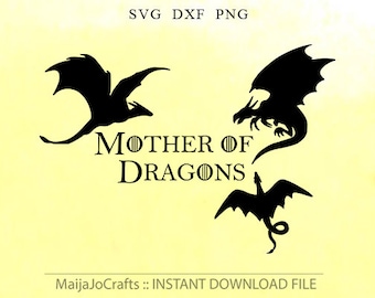 Mother of dragons SVG cutting file dxf file Halloween svg silhouette cameo Svg files for cricut Vector file Clipart