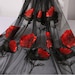 Red Poppy Flowers Embroidery Floral Lace Fabric Dress Lace Fabric 51" Width by the Yard
