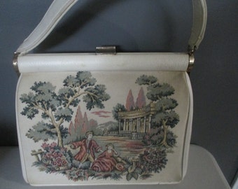 VINTAGE Tapestry/Needlepoint Handbag by JR Florida - Clutch