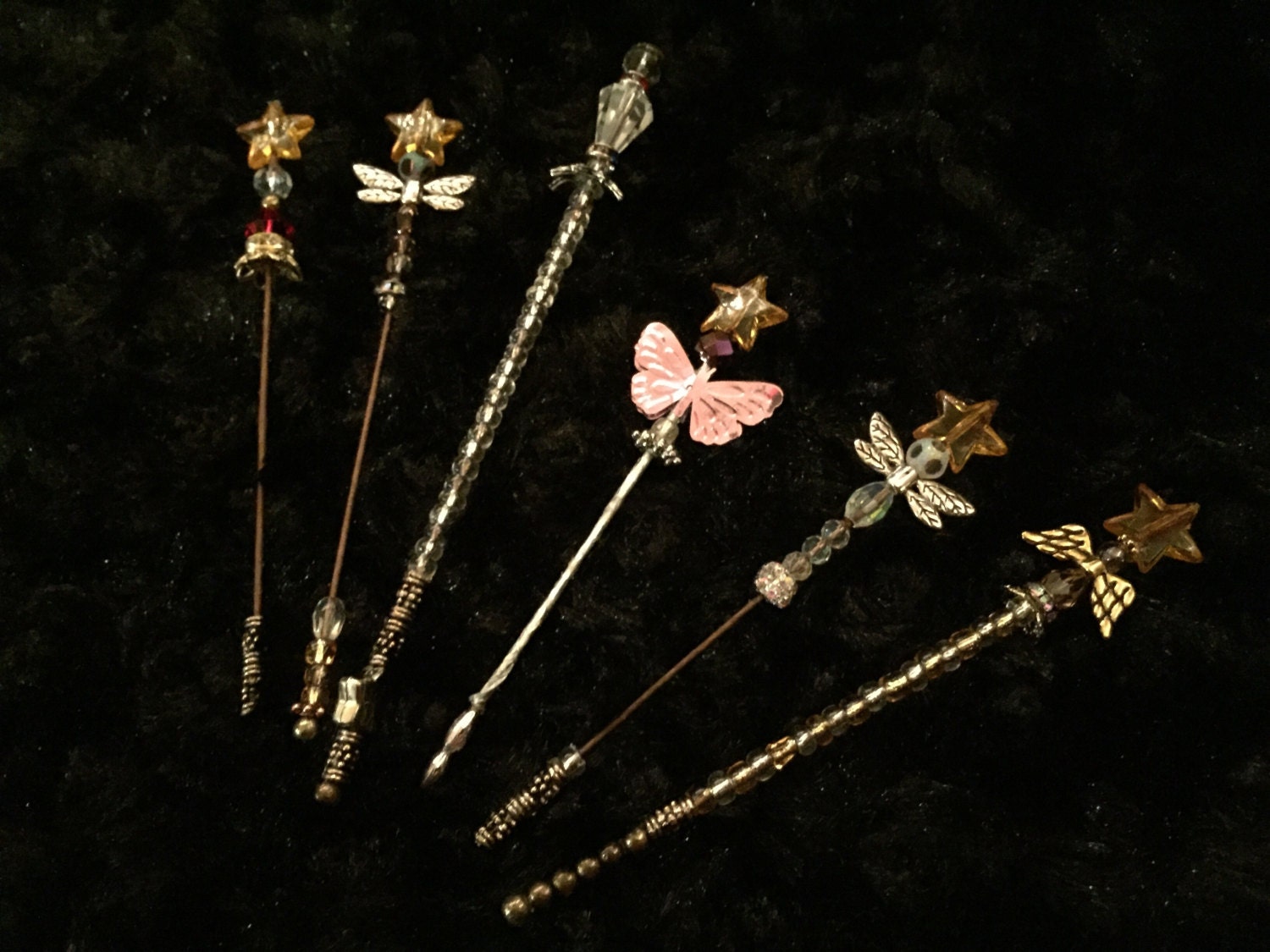 Fairy Wands 3-4 long Miniature Magical Wands Swarovski