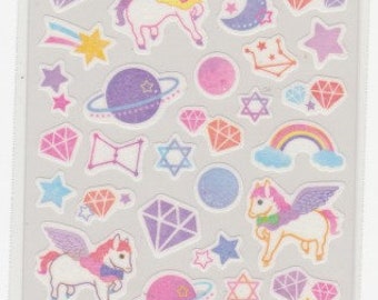 Unicorn Stickers - Galaxy Stickers - Masking Tape Stickers - Reference A6704-05