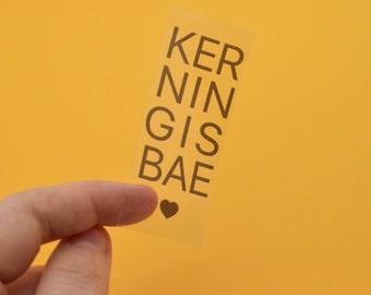 Clear sticker Kerning is Bae for Graphic Designers and lovers of typography