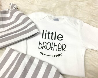 Newborn Boy Set Baby Boy Coming Home Outfit | Little Brother Coming Home Outfit | Baby Boy Going Home Outfit | Boy Coming Outfit Home