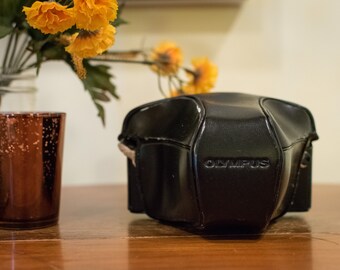 Black Olympus Camera Case, Vintage Camera Case