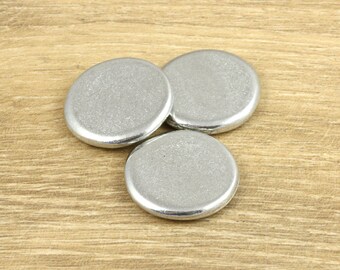 Pewter Pebble Stamping Blank Pebbles-Hand Stamping-Stamp Blank-Stamping Pebble-Jewelry Supplies-Metal Blank-Stamping Blanks-StampPebble 21mm