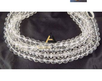 1 strand natural crystal beads, crystal gemstone, 10mm crystal beads, faceted beads, faceted crystal. rondelle crystal, crystal necklace