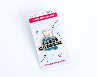 Funny Enamel Pin | Funny Hard Enamel Pin | Gold Lapel Pin for Jacket Hat | Small Gift for Her | Mental Illness | Mental Health Pin