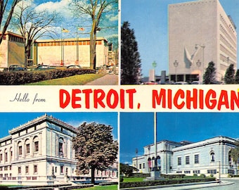 Detroit postcard | Etsy