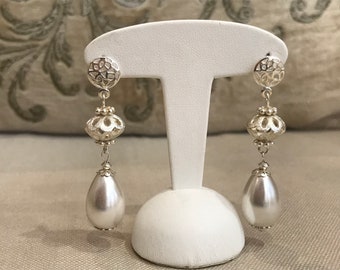 Earrings silver Pearl and genuine