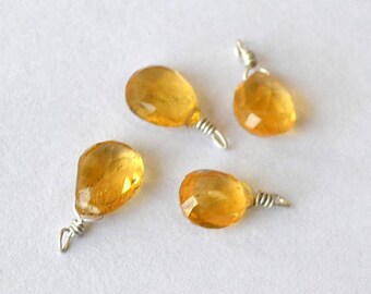 Very pretty and delicate Pearl Citrine Teardrop 6x7.5mm
