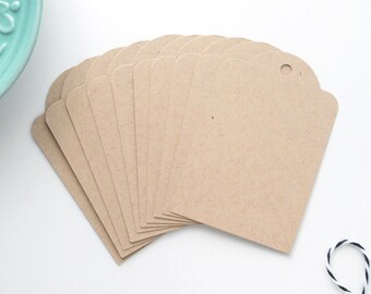 Gift Tags / Set of 10 Kraft Parcel Tags / Wedding Favor Labels / Order Labels