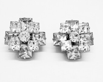 Sparkly Vintage Crystal Rhinestone Earrings