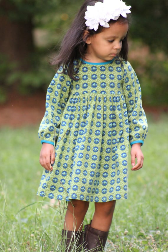 Snapdragon Dress PDF pattern for Knits Girls Knit Dress