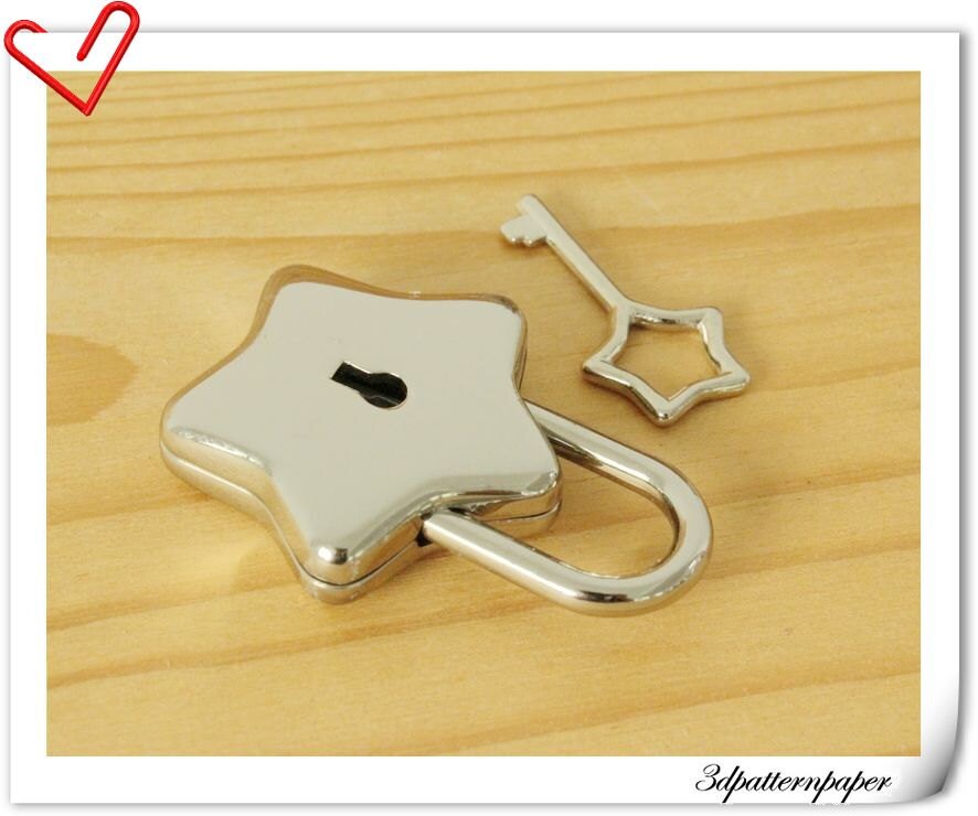 4cm small Padlock silver Star Lock puse locks C25