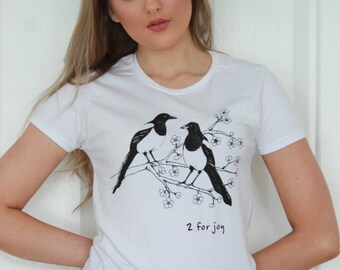 Ladies '2 for Joy' Magpies T-Shirt