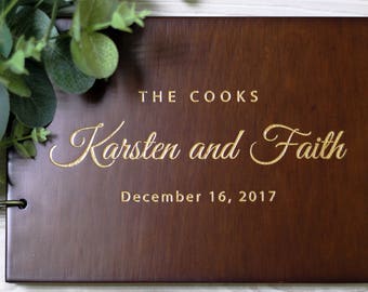 Rustic Guest book, Wedding Guest Book, Wood GuestBook, Custom Guest Book , Engraved Guest Book #86
