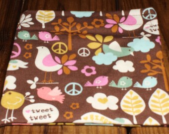 Peace and Love Reusable Cloth Sandwich Bag
