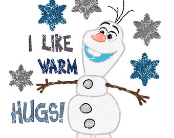 Olaf "I like Warm Hugs" Frozen Full Embroidery Digital Design - INSTANT DOWNLOAD ~ 4x4, 5x7 and 6x10 Sizes