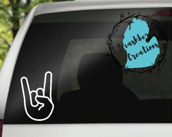 Metal Horns Decal