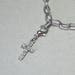 Antiqued Silver Cross Charm, Clip On Charm for Traditional Charm Bracelets or European Style Charm Carriers, Silver Crucifix Charm