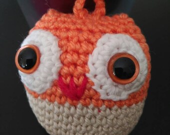 Owl Keychain, Amigurumi keychain, crochet keychain, save keys