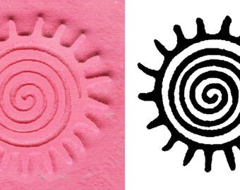 Southwest Healing Sun Design Stamp Tool for PMC - Ceramic - Polymer Clay - Textiles - ScrapBooking - Etching - Healing Sun Design Stamp Tool