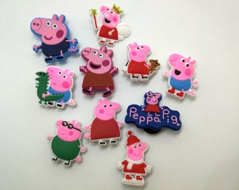 Peppa Pig, Peppa Pig Birthday, Party Favors, Silicone Bracelet Charms, Jibbitz, Children Gift, Present, Cartoon, Summer Vacation
