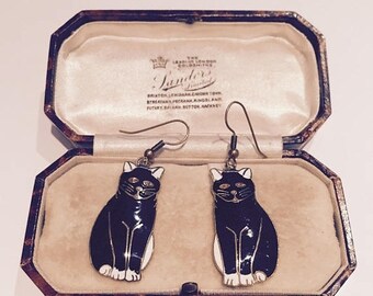 Cat Earrings, Vintage Cat earrings, Cat Jewellery