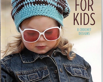 Hats for kids 8 Crochet Patterns Leisure Arts Book 8577